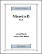 Minuet in D, No. 1 Orchestra sheet music cover